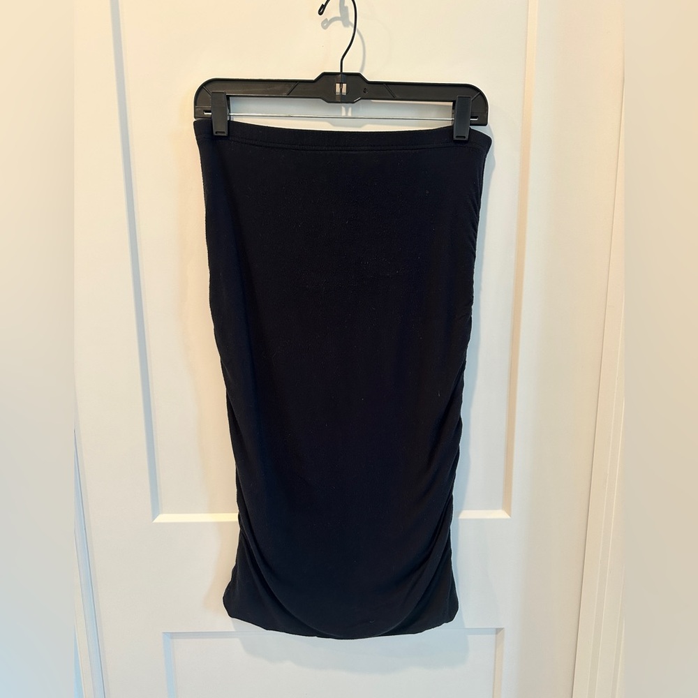 Black Topshop Ruched Skirt